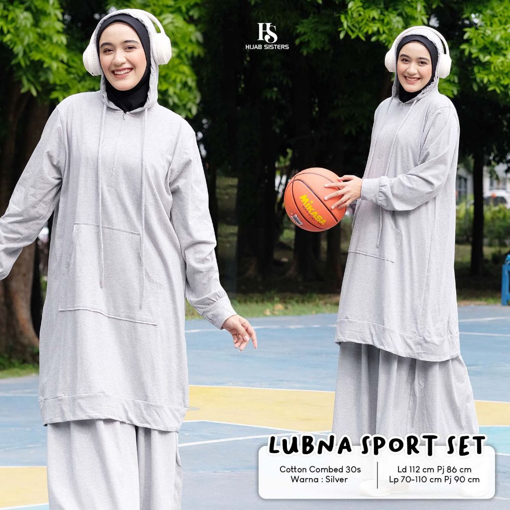 KATUN HIJAB SISTER SPORT SYARI ONE SET SYARI SPORTS SUIT COMBAD COTTON