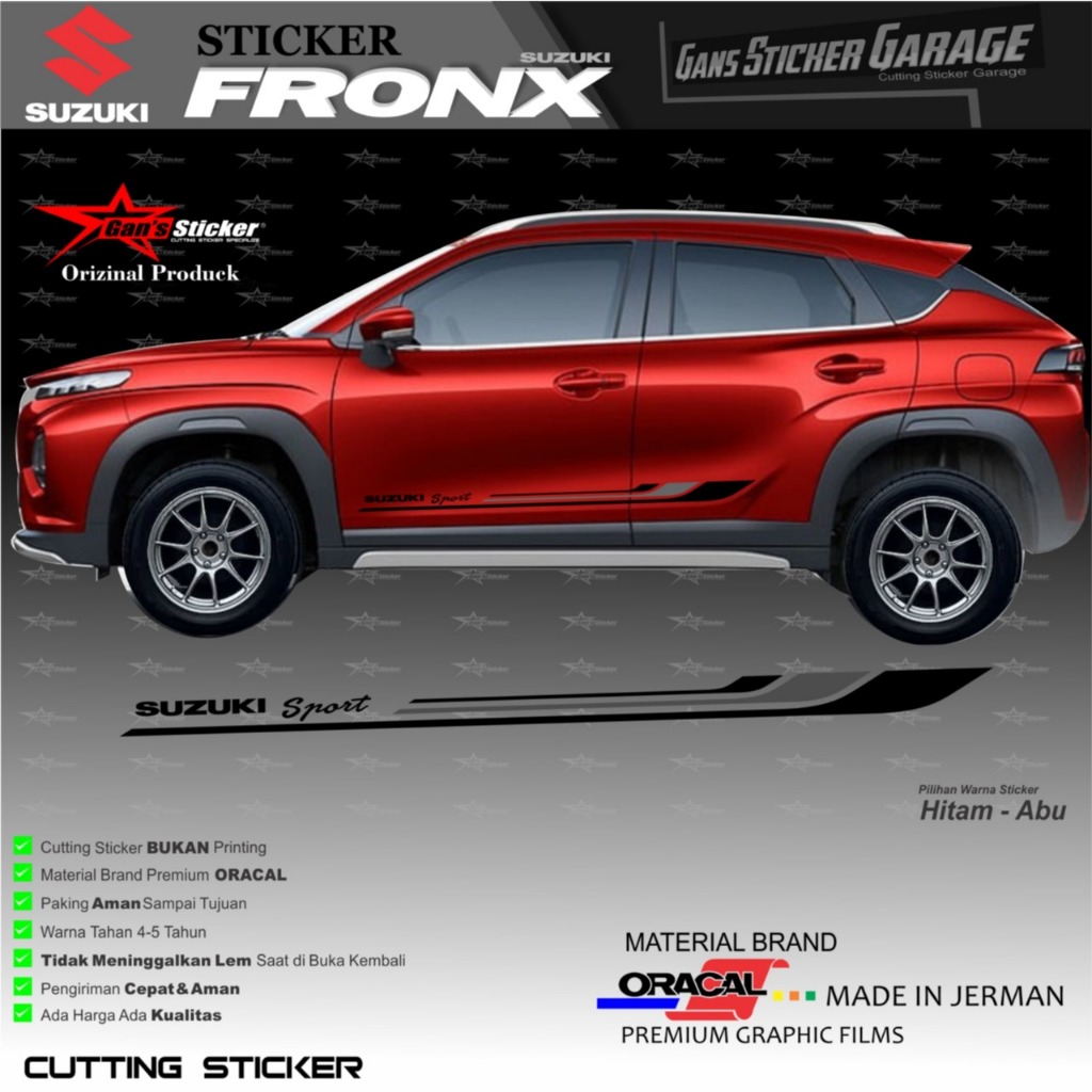 SUZUKI FRONX CAR VARIATION STICKERS SUZUKI FRONX อุปกรณ์ตกแต่งรถยนต์