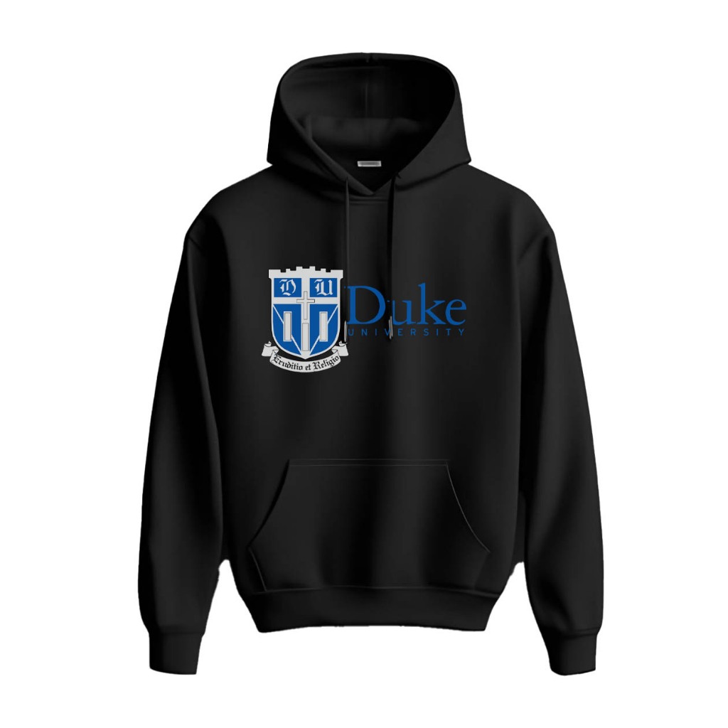 DUKE University Hoodie เสื้อกันหนาวขนแกะ Hoodie ผ้าสีดํา