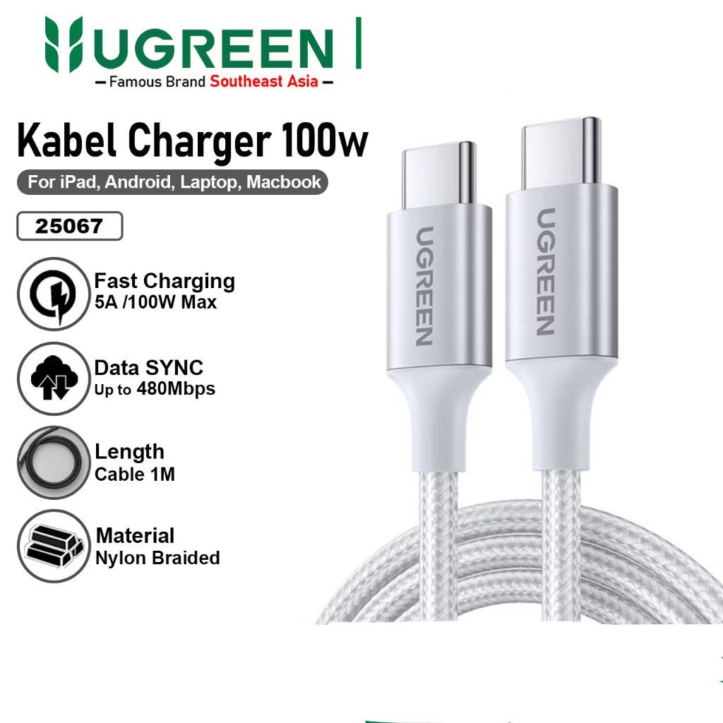UGREEN - UGREEN สาย USB C TO C 100W NYLON