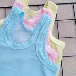 Row - 12Pcs Singlet Kaos Dalam Anak dan Bayi Unisex Bahan Rib Umur 0-8 Tahun