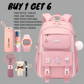 Buy 1 Get 6 Tas Sekolah Anak Ransel Anak Perempuan Model Terbaru / Tas Sekolah Anak Perempuan