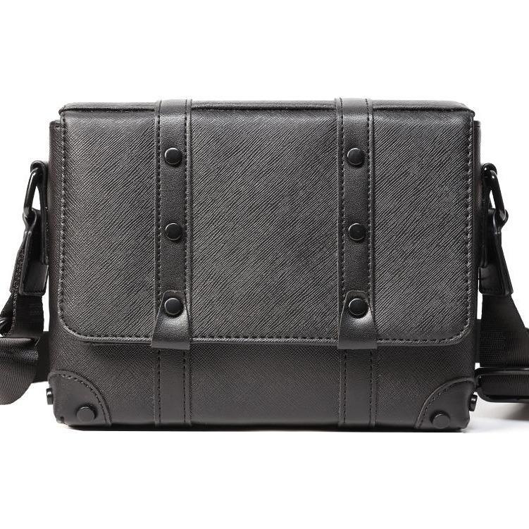 Leather Concept KEANU Mens Leather Sling Bag Mens Leather Bag Mens Bag Black Street Bag