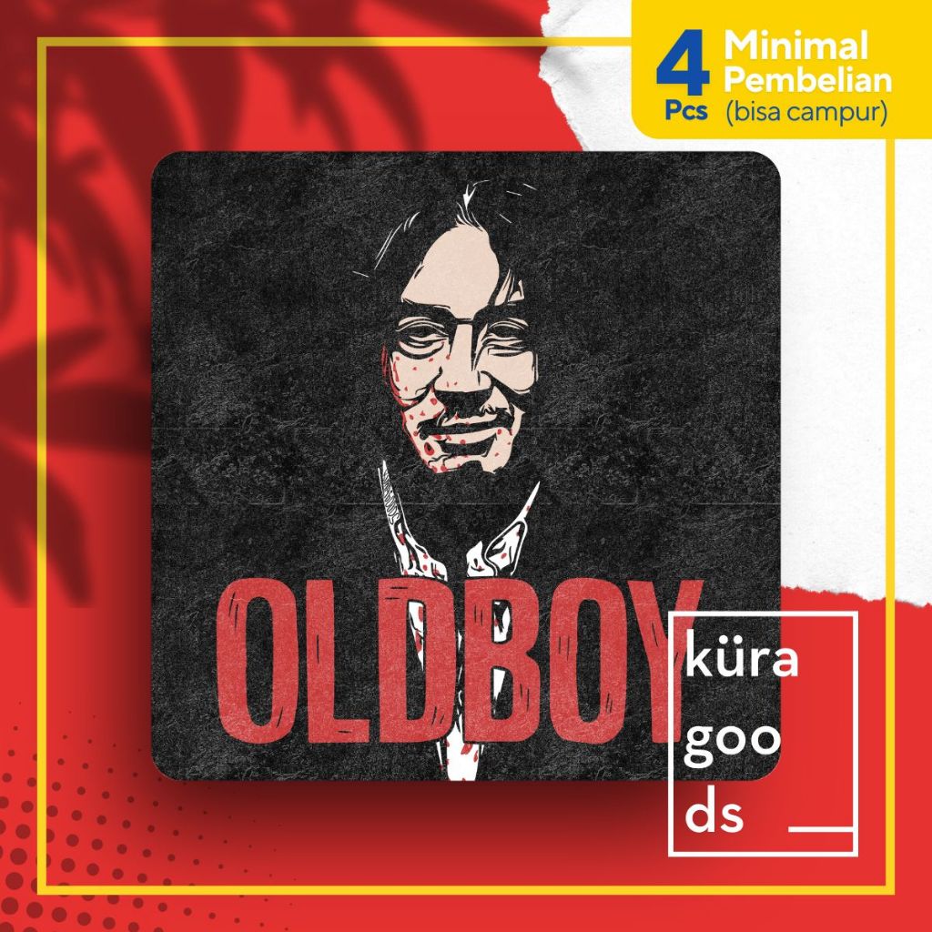 สติ๊กเกอร์ฟิล์ม Oldboy ปี 2003 | Merch Old Boy Oldeuboi สติกเกอร์ความงามพัดลมไวนิล Art Park Chan-woo
