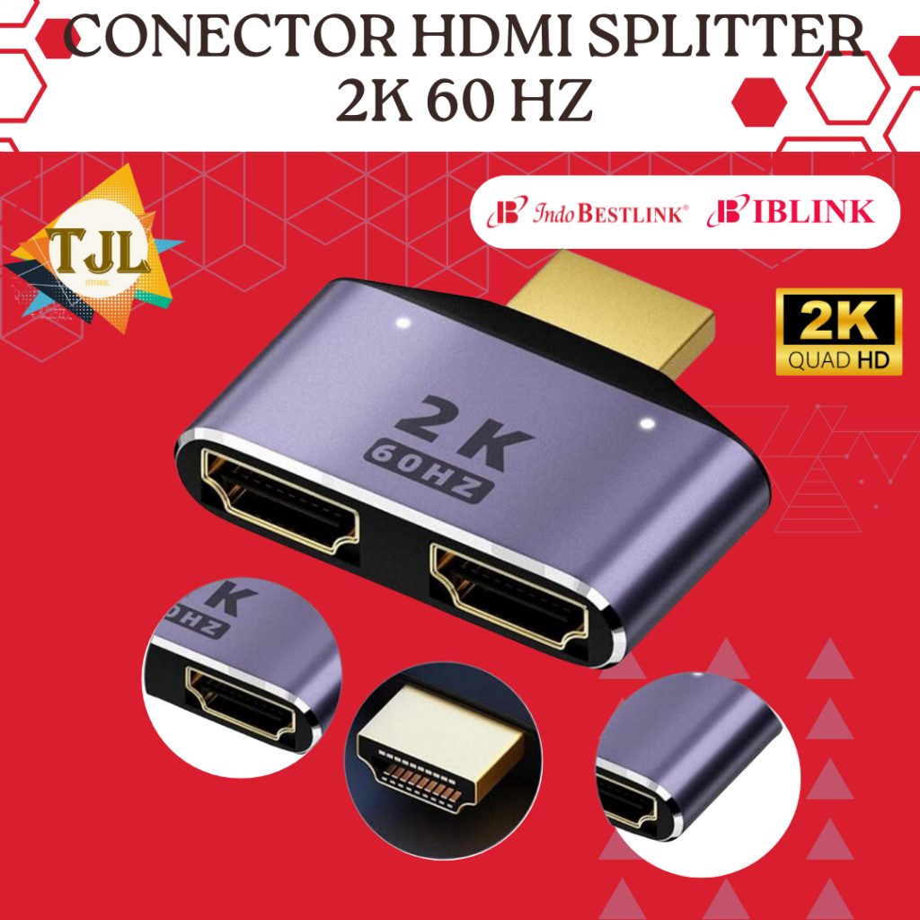 HDMI Male to HDMI HDMI Female Converter 2k/ขั้วต่อ HDMI M to DUAL HDMI F splitter HDMI Male to HDMI 