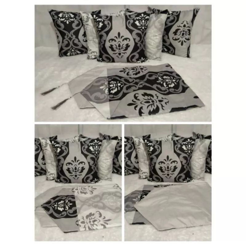 ONE SET OF 5 SOFA CUSHION COVERS + 1 TABLECLOTH สําหรับ LIVING ROOM SOFA