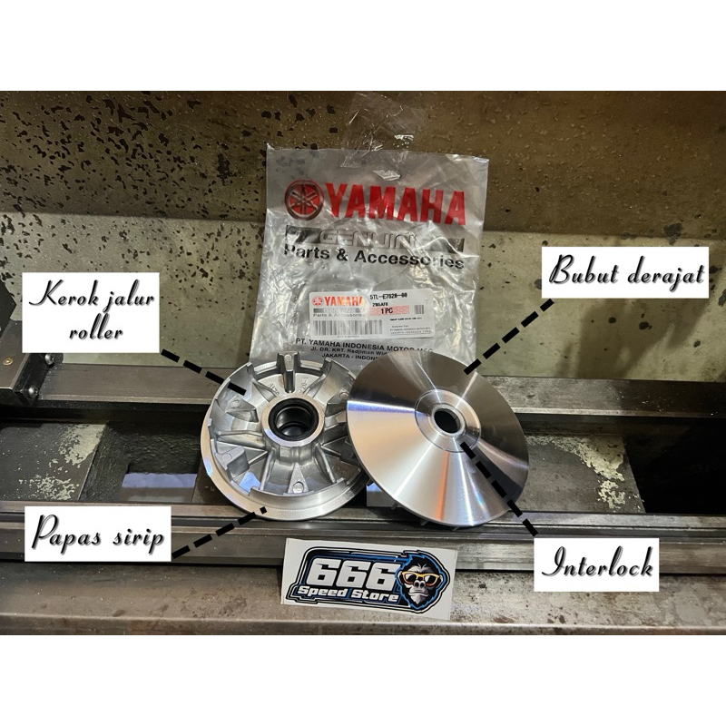 PULLY 5TL 5LW รอกรอกชุด roller house scraper และพัดลม interlock เครื่องกลึง racing custom mio mio sporty mio soul nouvo