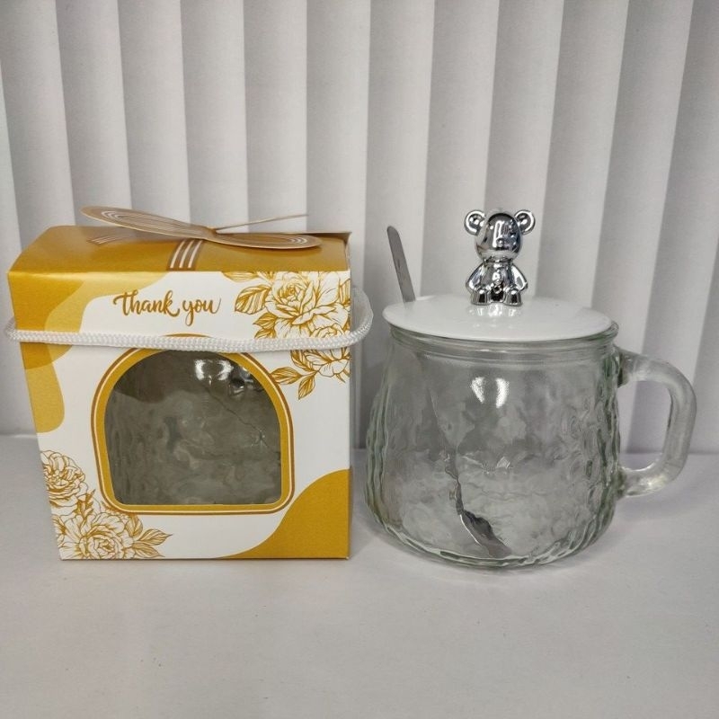 BEAR แก้วแก้ว + กล่อง SPOON IVORY PACKAGING SOUVENIR