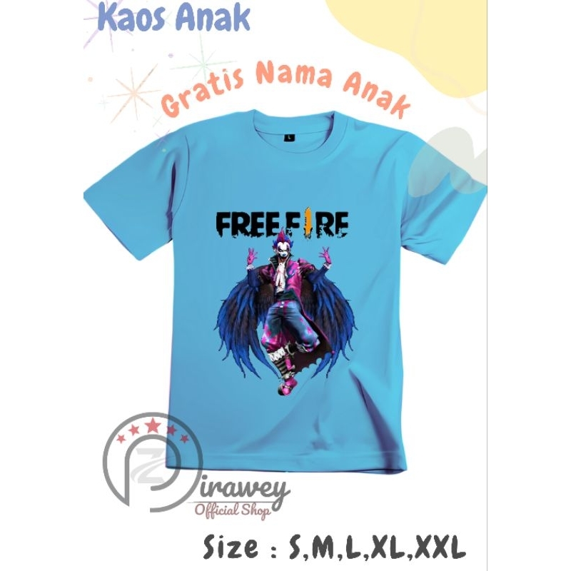 เสื้อยืดเด็ก Freefire l เสื้อเด็ก Freefire l Custome (ชื่อฟรี)