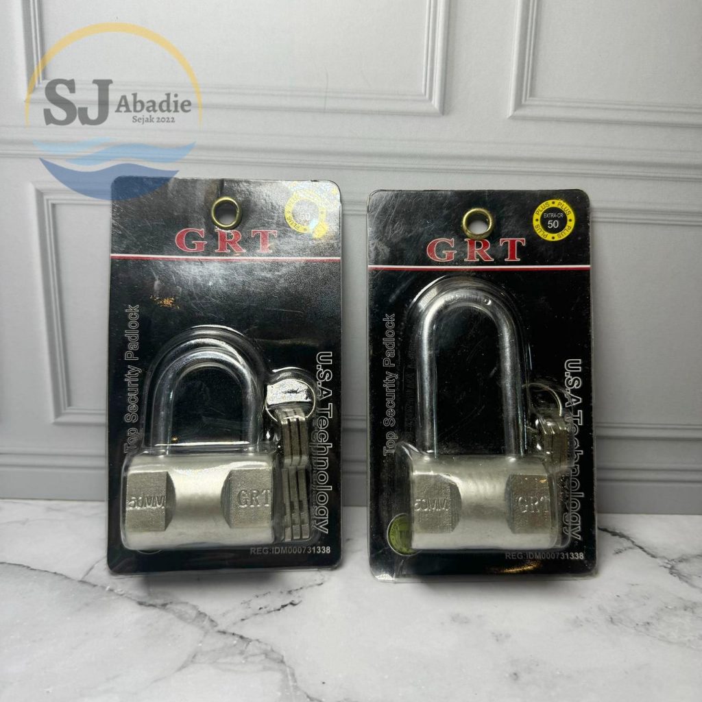 (1 PC) GRT กุญแจเหล็กบล็อกสีขาว 40 50 60 คอสั้น/ยาว | เอสเจ อะบาดี |