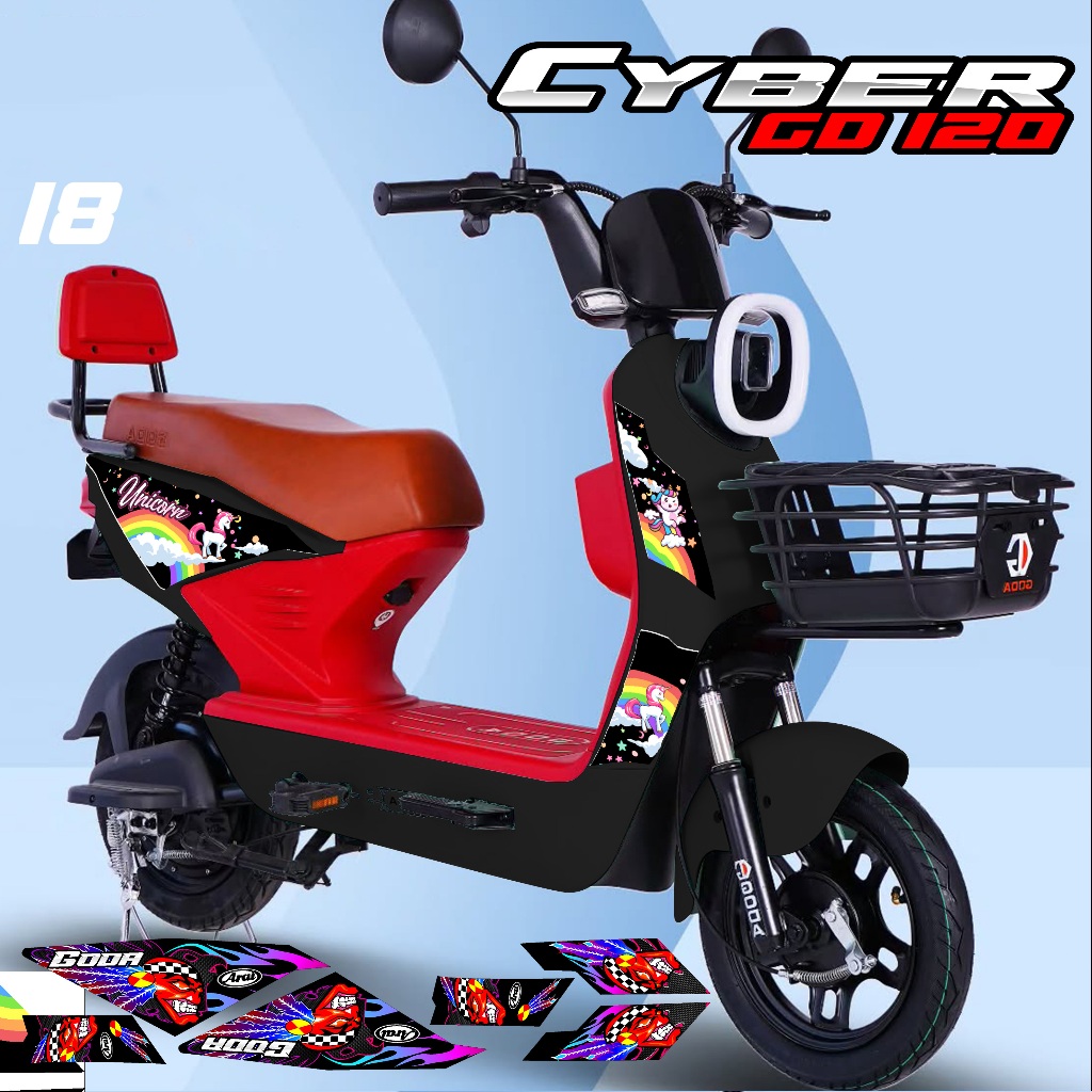 862 GODA ELECTRIC BIKE STRIPING STICKER - GODA PONY ELECTRIC BIKE STRIPING STICKER