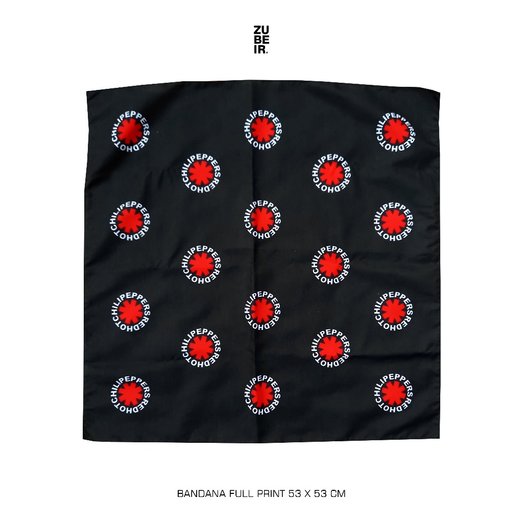 RED HOT CHILI PEPPERS BANDANA / RHCP BANDANA / RHCP SLAYER / CUSTOM FULL PRINT RHCP MOTIF BANDANA