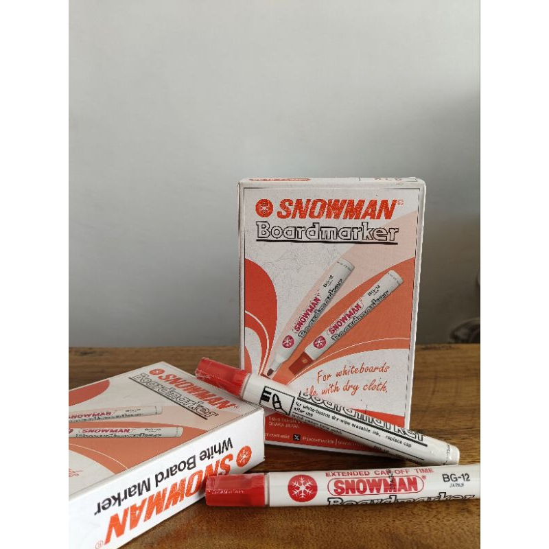 MERAH SNOWMAN WHITEBOARD MARKER / SNOWMAN WHITEBOARD MARKER RED