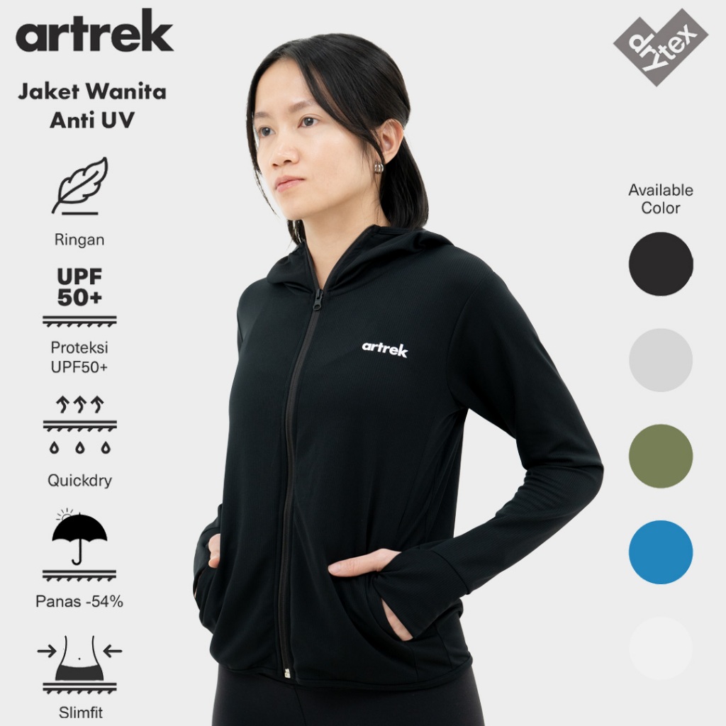 Artrek ผู้หญิง Anti-UV Slim Fit UPF50+ Breathable กลางแจ้ง Quick-Drying เสื้อกีฬา