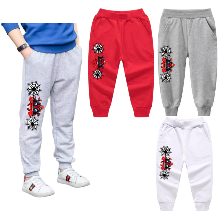 CHILDRENS JOGER PANTS - TRAINING LONG PANTS - SPIDERMAN SUPER HERO PANTS
