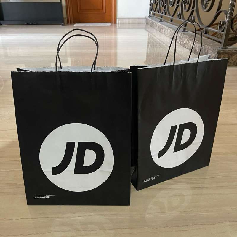 [READY TO SHIP] NEW CONDITION PAPERBAG JD SPORTS SHOES BLACK LARGE