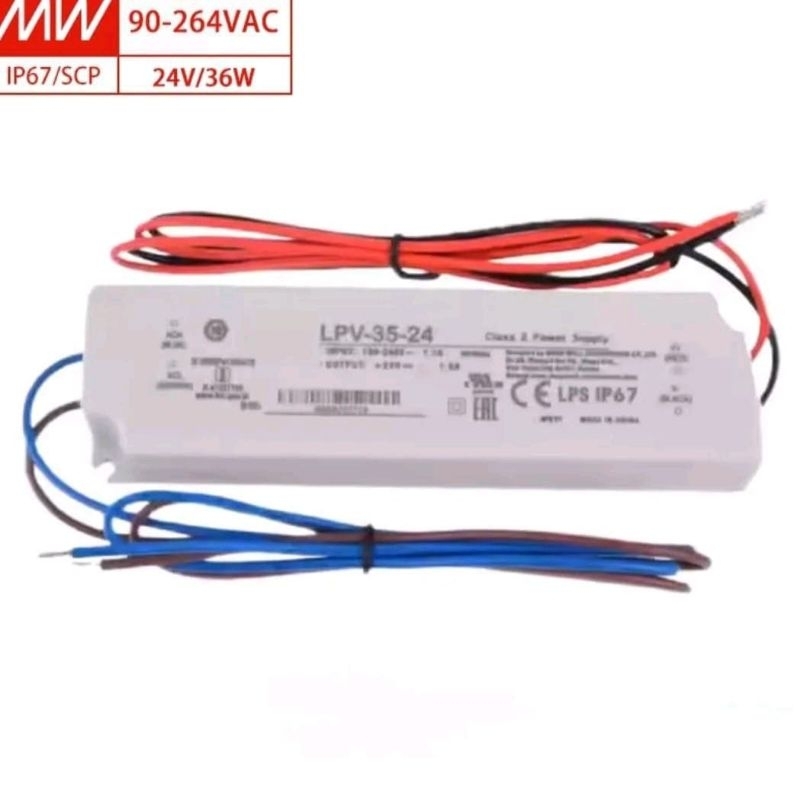 MeanWell Mean Well LPV 35-24 35W 24V 24V 1.5Ah 1500mAh IP67