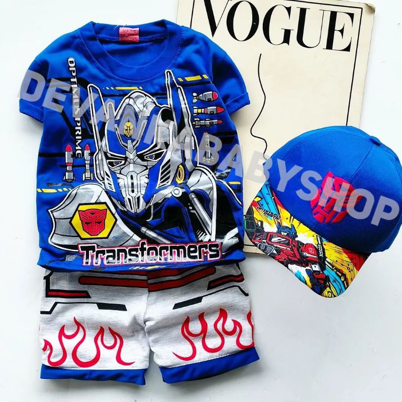 BOYS TRANSFORMER ผ้า, COOL BLUE ROBOT BOYS SUITS, GOOD MATERIAL, สามารถสวมหมวกหรือหน้ากากสําหรับ AGES 1-10 ปี