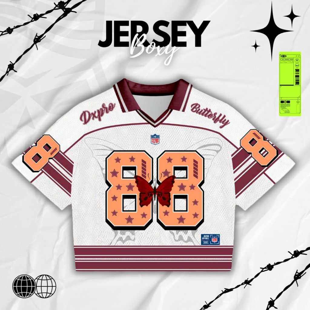 Dxpro 88 Butterfly Unisex Series Fullprinting Boxy Jersey