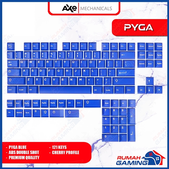 AXE MECHCANICALS - Cherry - Pyga Blue - Abs - Double Shot