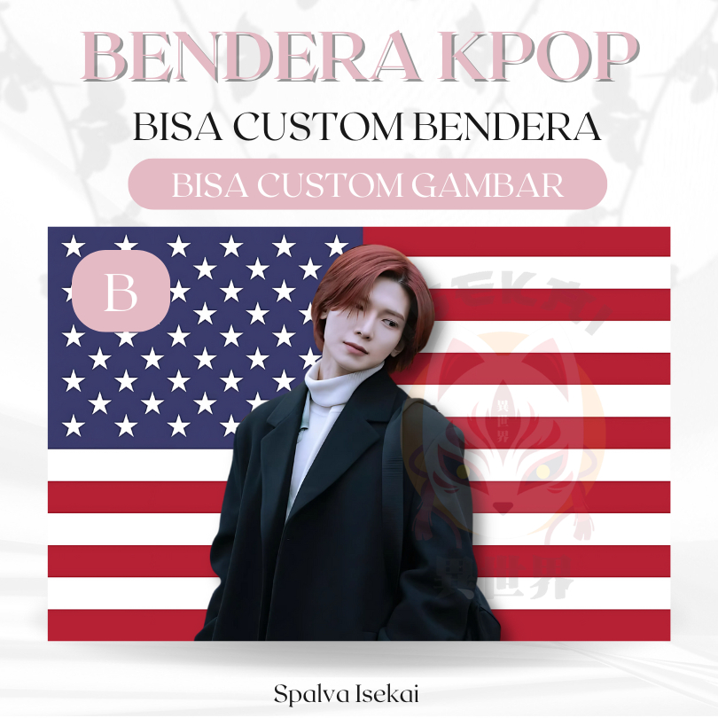 KPOP AMERICAN FLAG KANG YOSANG ATEEZ / โปสเตอร์ KPOP / KPOP FLAG / พรม KPOP / พรมKpop