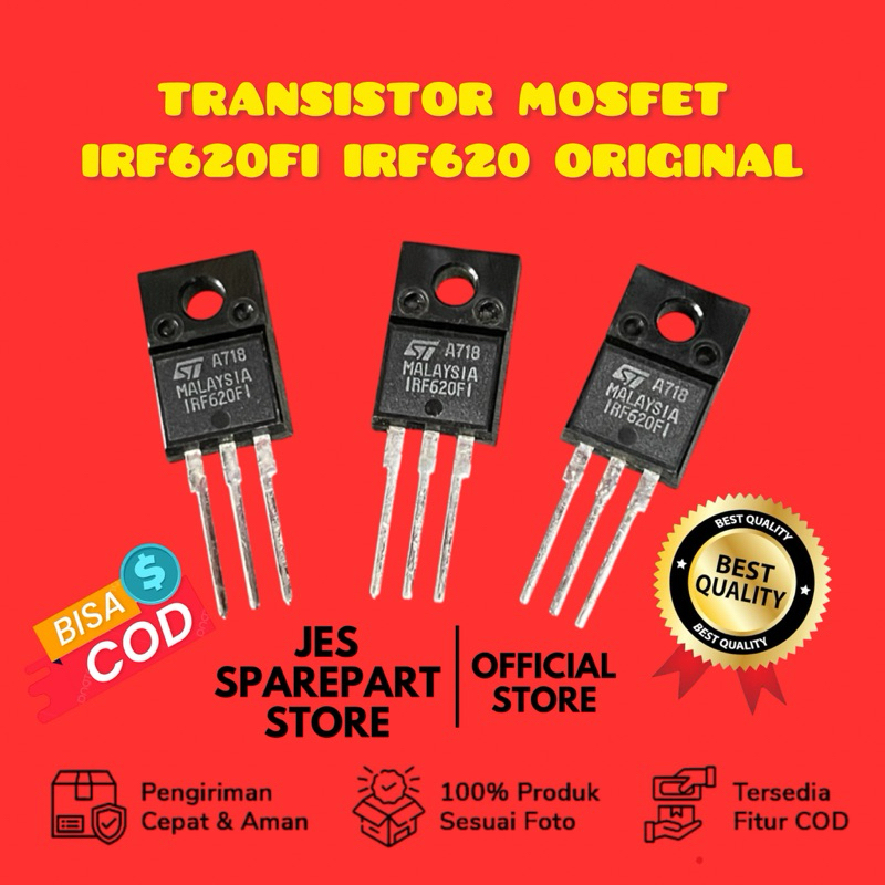 ทรานซิสเตอร์ MOSFET IRF620FI IRF620 ต้นฉบับ