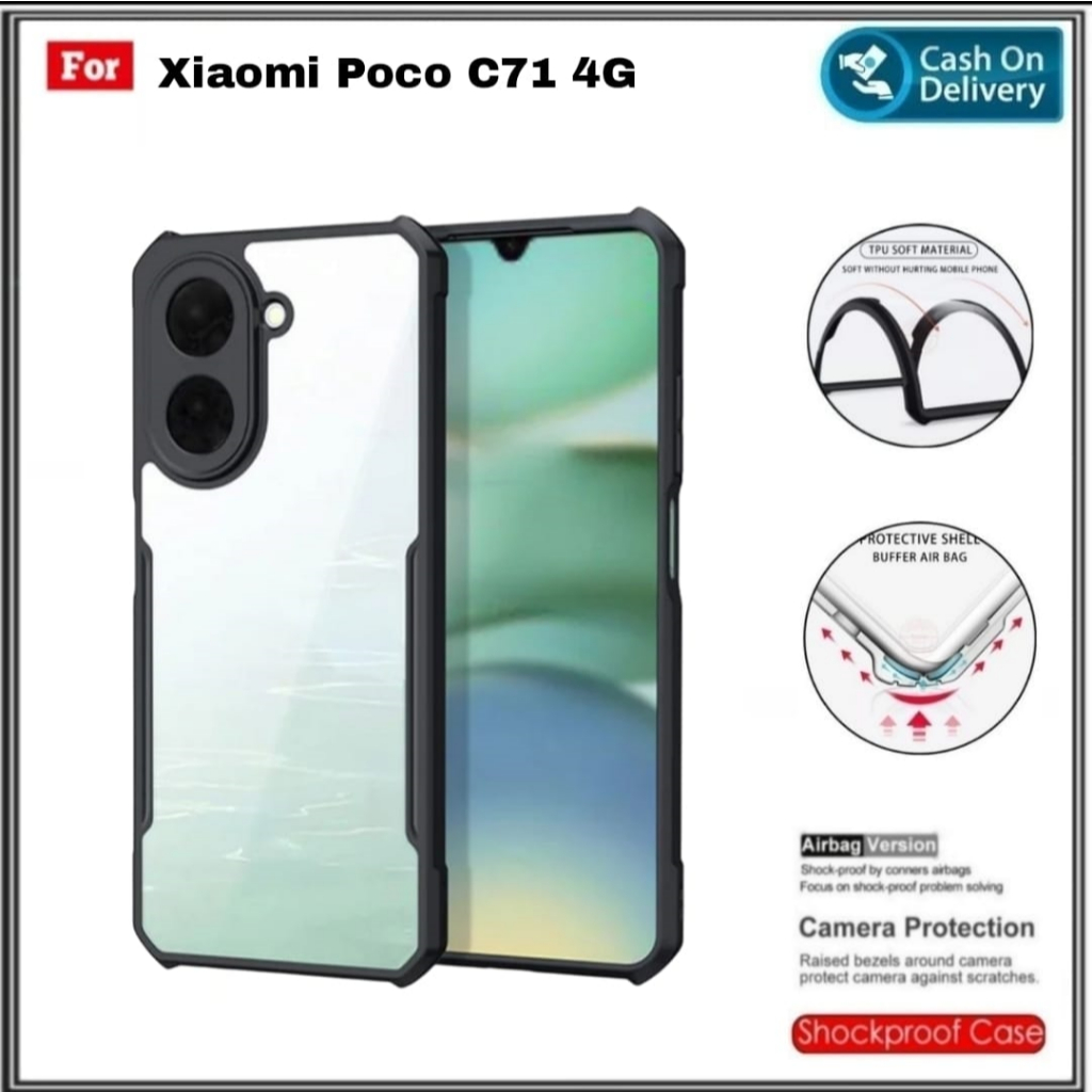 Riyanali_Shop Case Xiaomi Poco C71 4G Soft Hard Fusion กันกระแทก