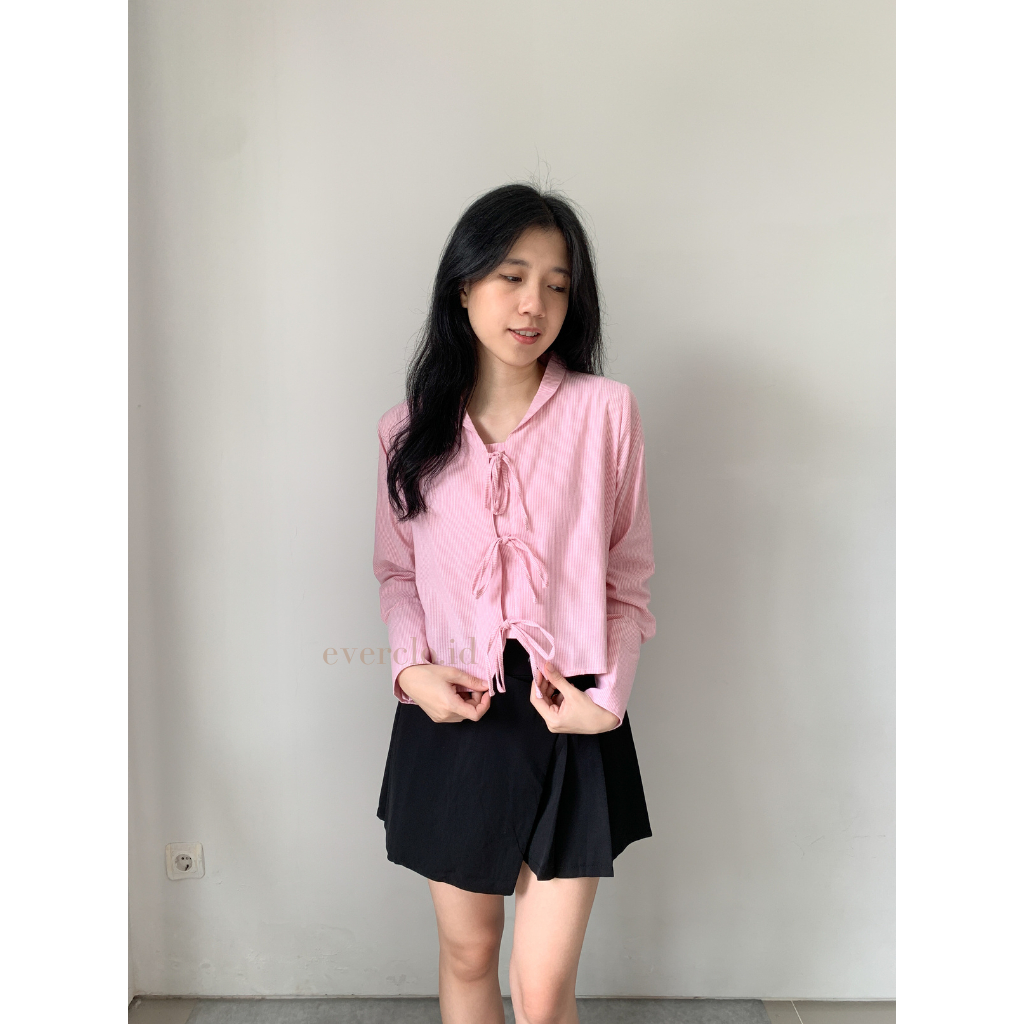 EVERCLO - Rael Longsleeves Top - เสื้อลายทางแขนยาวผู้หญิง