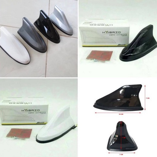 เสาอากาศวิทยุหูฉลาม FUNCTION HYBRID JS Racing เสาอากาศหูฉลาม HYBRID สีขาว DUS CODE Z9O7