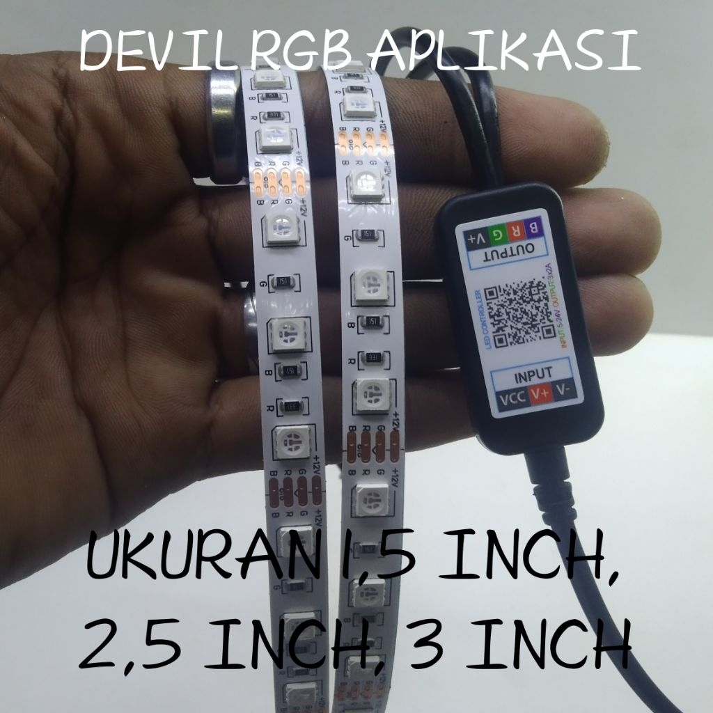 DEMON RGB LED LAMP / DEVIL RGB LAMP BLUETOOTH CONNECTION AS SHOWN ในรูปถ่าย