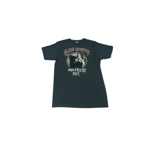 ALICE COOPER Mad House Rock Band เสื้อยืด Charcoal Grey