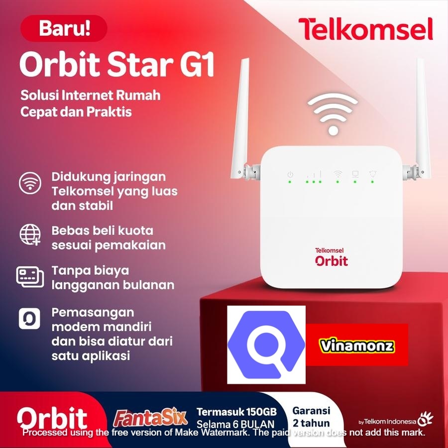 Modem HOME Router 4G MiFi WiFi Telkomsel Orbit STAR G1 MODEM WIFI 4G ความเร็วสูงฟรี TELKOMSEL 150GB