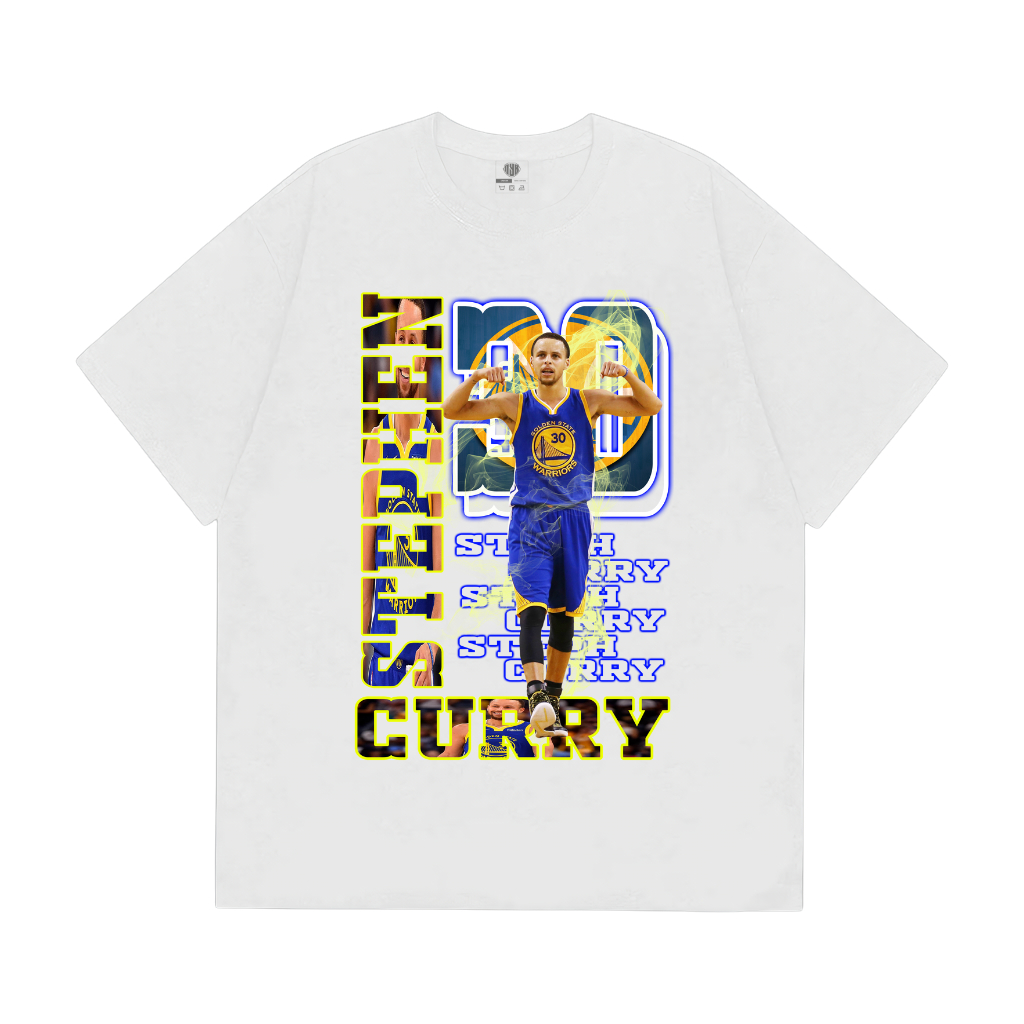 OYB Stephen Curry T-Shirt Vintage NBA Shirt สําหรับผู้ชายและผู้หญิงแขนสั้น