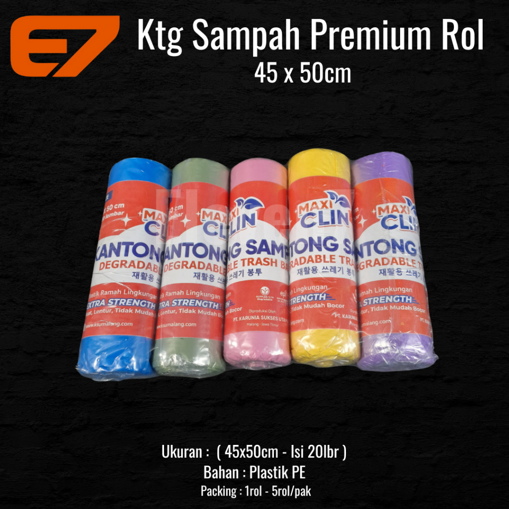 Maxi Clin Roll ถุงขยะ 45X60 20lbs - ถุงขยะ