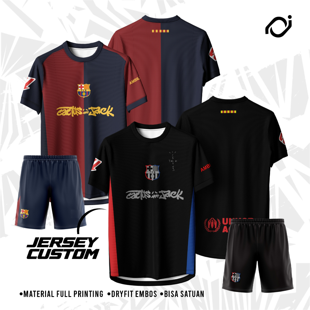 FC Barcelona Jersey 2024 2025 Match Home X Cactus Jack Jersey