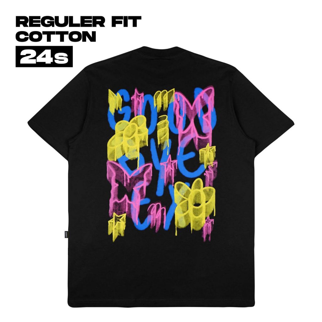 GOOD BYE EX - เสื้อยืด Cotton 24s Vague Black