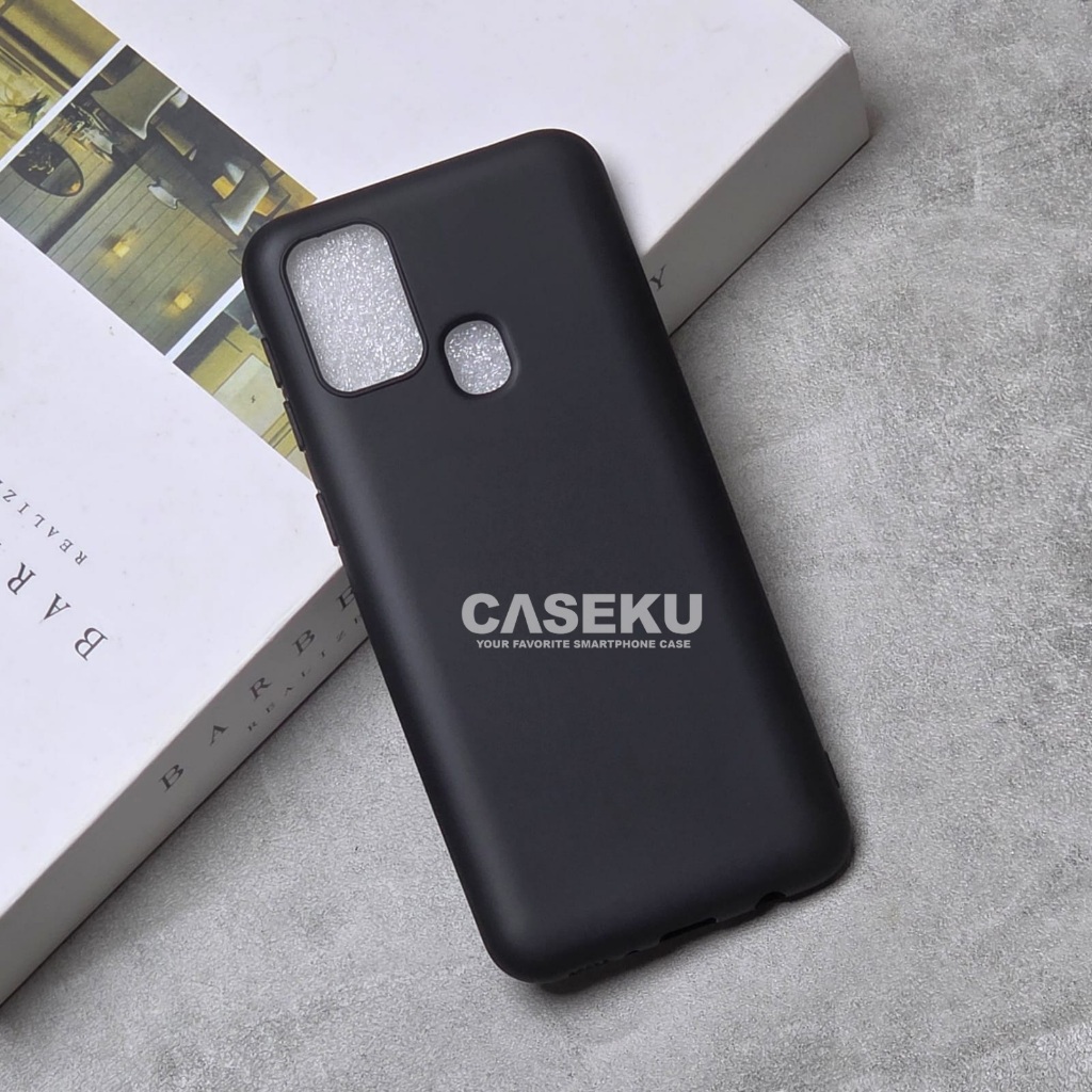 Samsung M31 Case Softcase Candy Macaron Square Black Plain Case Samsung M31