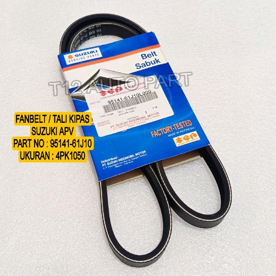 FAN BELT VAN BELT VBELT SUZUKI APV FANBELT 4PK1050 4PK 1050 95141-61J10 SGP