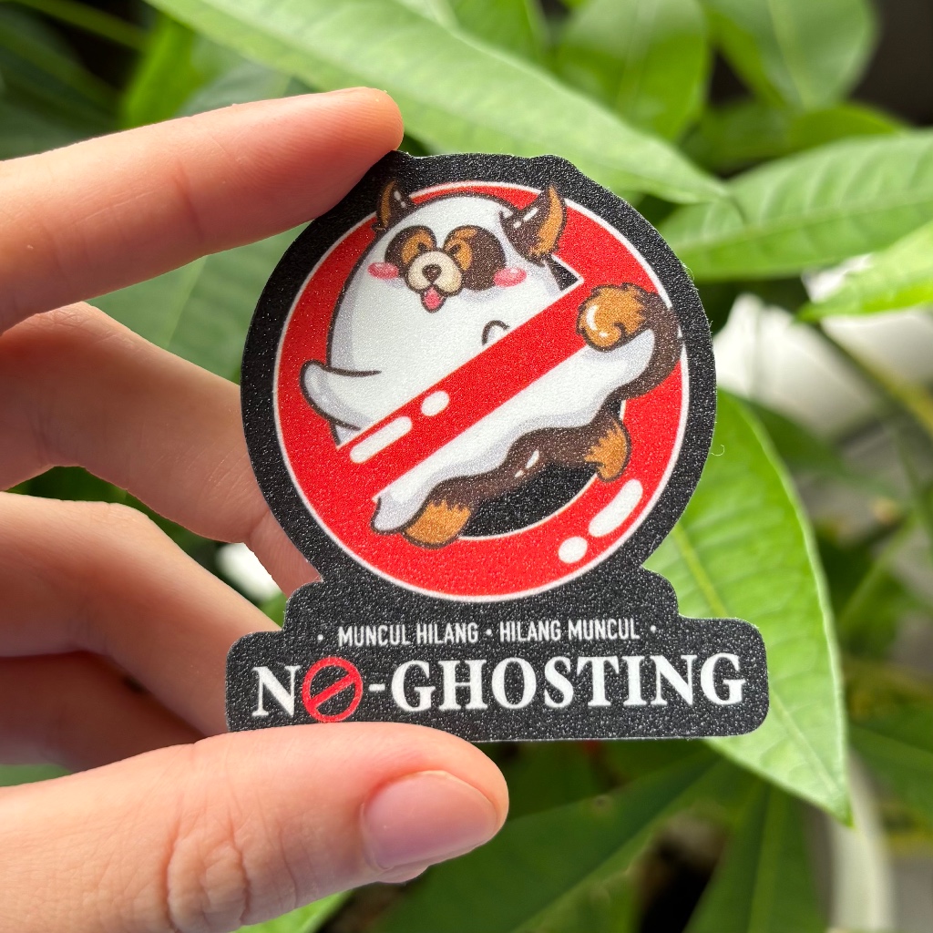 Pinkpeon - สติ๊กเกอร์สุนัข Movie Edition | ผีบัสเตอร์ - ไม่มีผี | Glitter Die Cut สติกเกอร์ไวนิล Pla