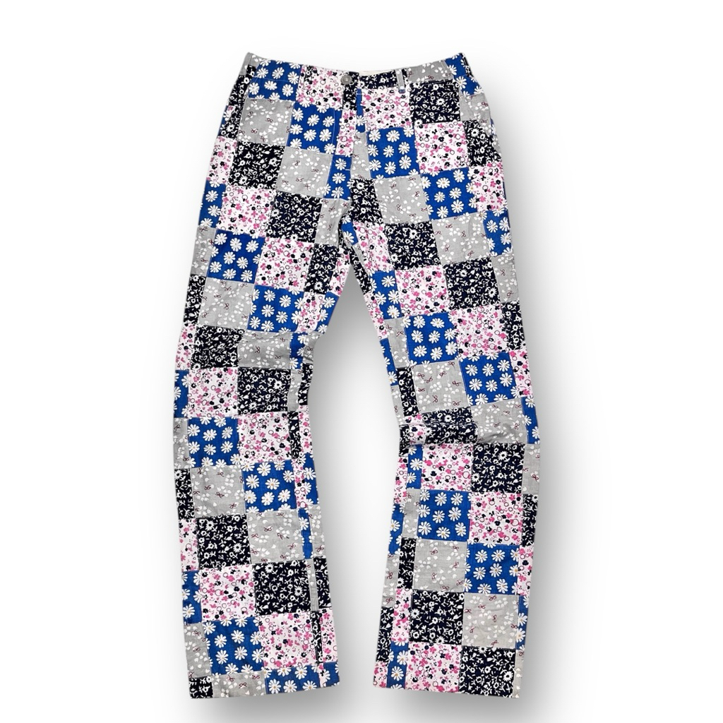 BNWT Y2K United Bamboo New York Patchwork Pants Straight Fit