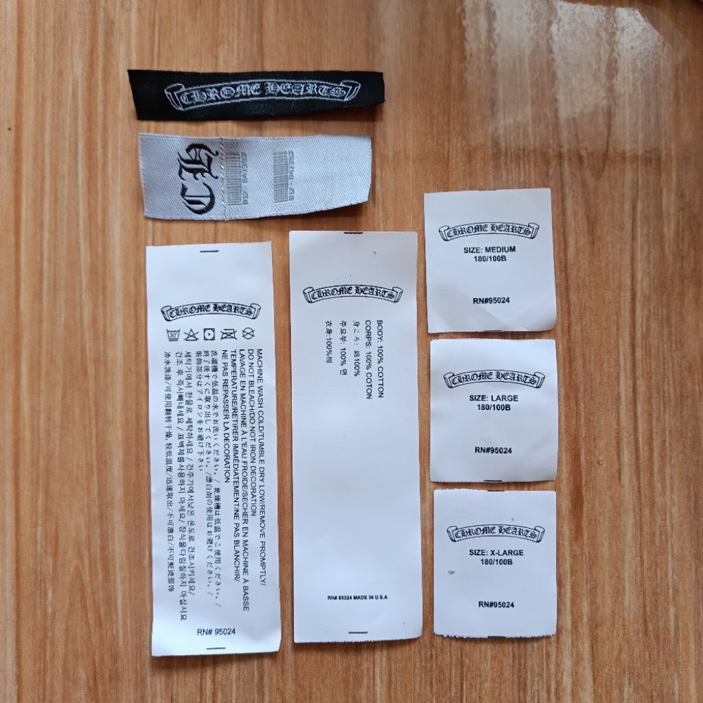 CH chrome heart fullset label Tag