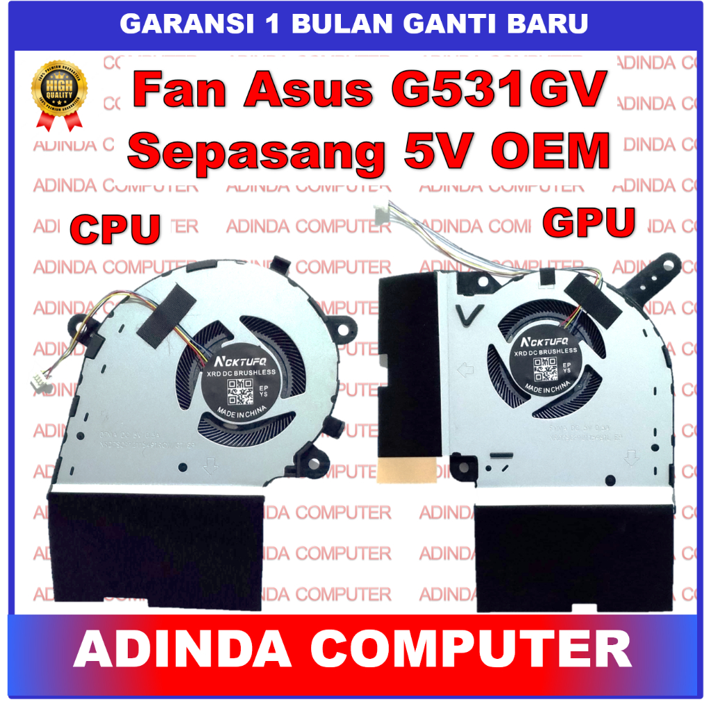 พัดลม Asus ROG Strix G531GV G531 G512LV G532 G532LWS G712 G712LV CPU 5V ขวา OEM