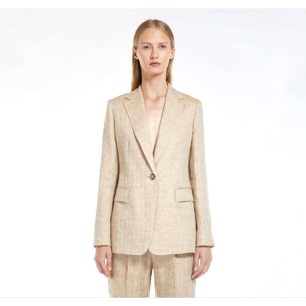Max Mara Studio Linen Single Button Blazer