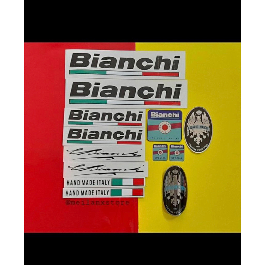 ตราสัญลักษณ์เบียนซีรูปไข่ที่กําหนดเอง + สติ๊กเกอร์ติดจักรยาน Biannci seli