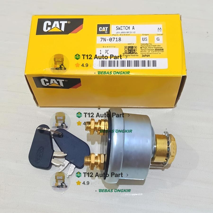 สวิทช์ตัดการเชื่อมต่อ 7N-0718 2 เท้ากุญแจจุดระเบิด D6G D7G 120K 910F 320C 320D2 7N0718 สวิทช์คีย์