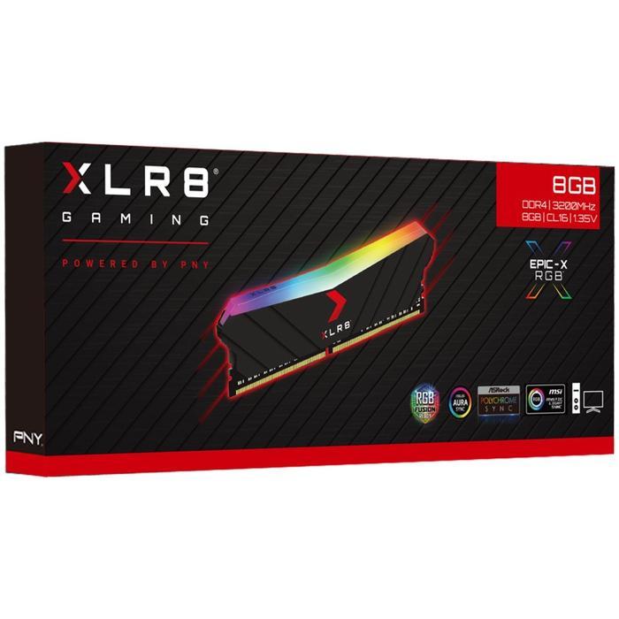 แรมพีซี DDR4 8GB 3200Mhz PC25600 LONGDIMM PNY RGB