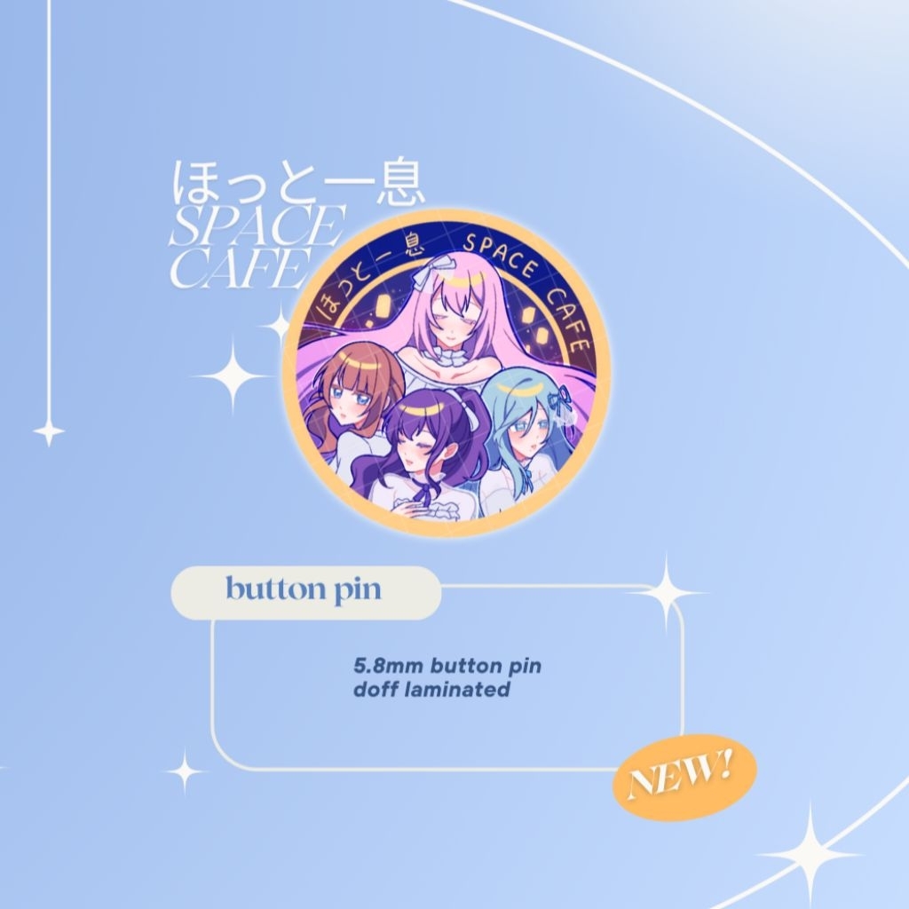 PROJECT SEKAI Fanmerch - พินปุ่มคาเฟ่อวกาศ