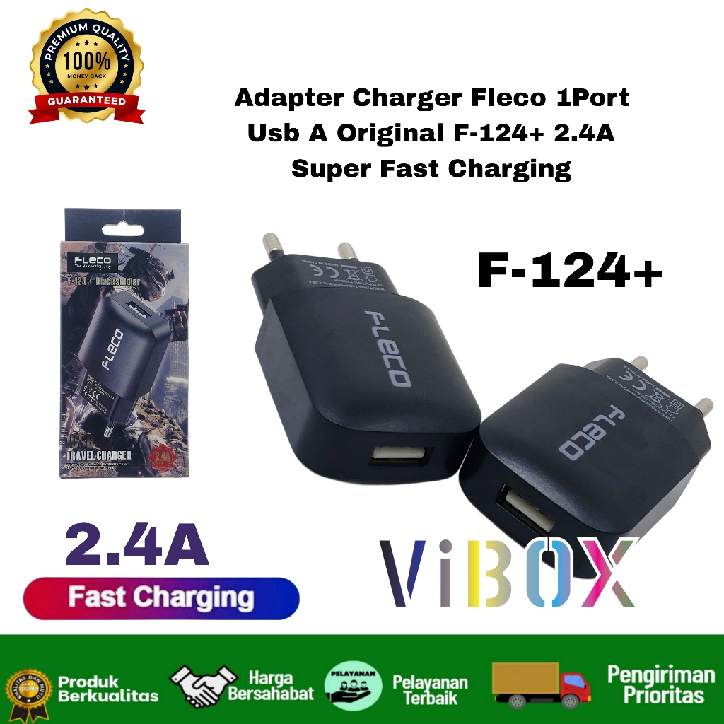 TRAVEL ADAPTER FLECO F-014 1 USB 1.0A fleco f014/f124/f124+ BY.ROBOT STORE JKT