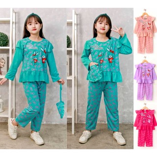 Kiyosaki kids - STELAN PREMIUM ANAK PEREMPUAN USIA 1-8 TAHUN MODEL RUFFLE(GRATIS TAS LUCU)