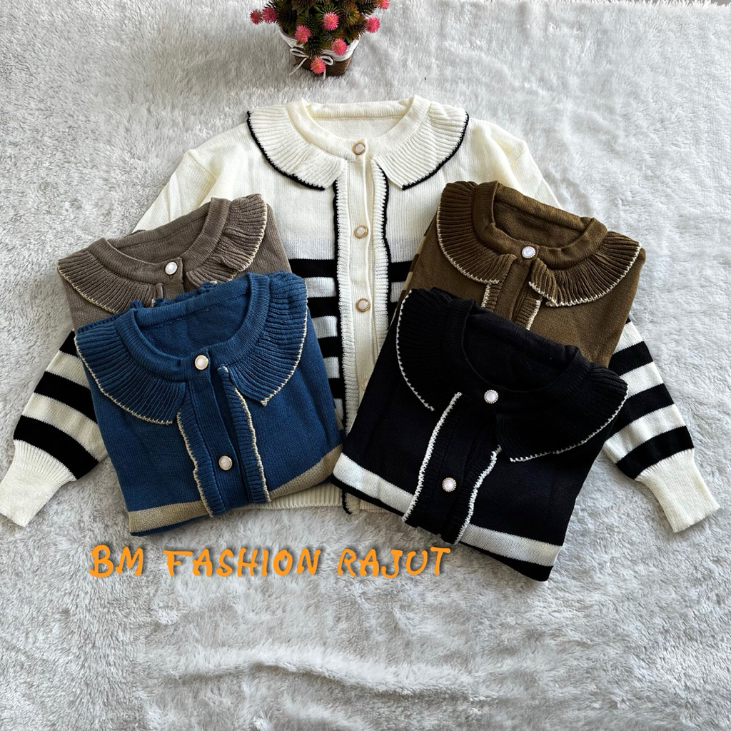 RIRIKO KNITS VINTAGE WOMENS KNIT CARDIGAN ลายเกาหลี